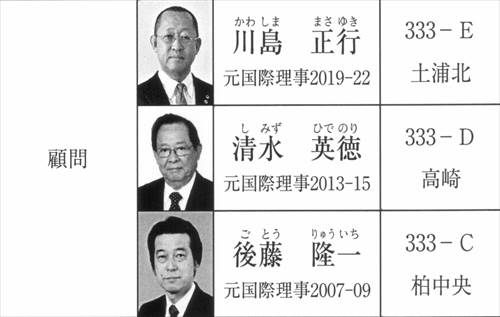 画像 2025-2026年度 MD333 ガバナー協議会 顧問